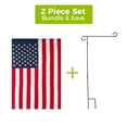 thumbnail image 2 of Briarwood Lane Embroidered American Garden Flag 12.5" x 18" + 3-Piece Garden Flag Stand Set, 2 of 4