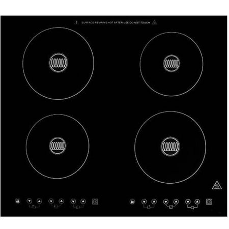 Summit SINC424-220 24 Induction Cooktop with 4 Cooking Zones with 7 Piece Induction Cookware