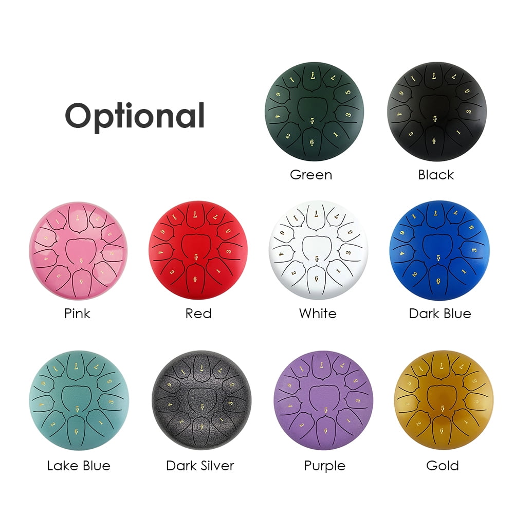 Steel Tongue Drum,With Drum Mallet Steel Drum 11 Drum With Drum Mallet Picks Percussion Drum Mallet Picks 6 Inch Steel Handpan Drum With 11 Notes Handpan Drum 11 Notes Royhh Huiop Lake