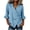 Light Blue women boho blouse 3/4 sleeve a1, variant on Loose Fit 3/4 Sleeve Blouse for Women, Fall Winter Cotton Linen Ruffle Wrap Tie Front, Office Daily Wear Soft Breathable Boho Casual Top, White 2XL