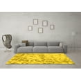 thumbnail image 3 of Ahgly Company Machine Washable Indoor Rectangle Abstract Yellow Modern Area Rugs, 2' x 3', 3 of 4