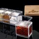 thumbnail image 4 of Caja de condimentos transparente, material acrílico de primera calidad que ahorra espacio, bandeja cuatro en uno, diseño de alta transparencia para una fácil identificación, desmontable, perfecta, 4 of 6