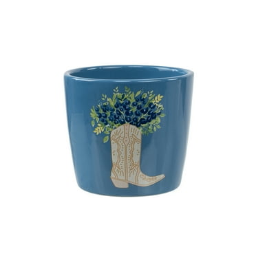 Mainstays 6 inch Blue Bonnet Boot Ceramic Planter