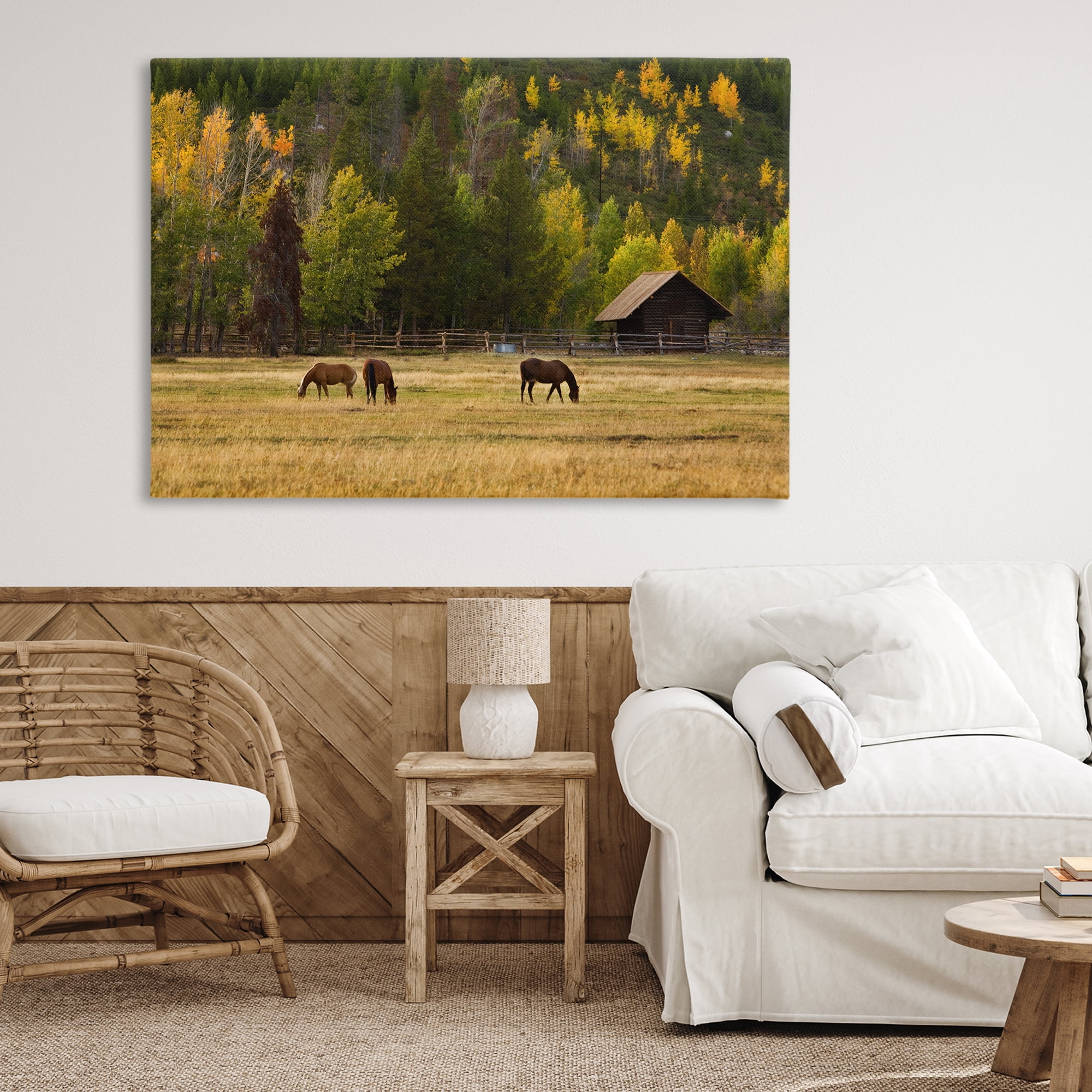 Stupell Industries Horses In Jackson Hole Canvas Wall Art, design by Scott Stulberg