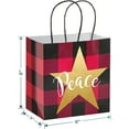 thumbnail image 2 of Live It Up! Party Supplies Christmas Holiday Gift Bag Assortment in Red and Black Buffalo Plaid & Gold (Pack of 12), 2 of 5
