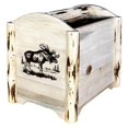 thumbnail image 2 of Montana Woodworks MWMAGVLZMOOSE Montana Collection Magazine Rack with Laser Engraved Moose Design, Clear Lacquer Finish, 2 of 5
