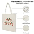thumbnail image 3 of Merry Christmas Available Premium Canvas Reusable Tote Bags,Made of Natural Canvas with Handle,Gift,Work,Shopping, 3 of 8