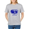thumbnail image 2 of The Season Essentials All States Collection “United We Stand” 100% Cotton Unisex T-shirt Graphic Tee, Grey/Navy, X-Large, 2 of 11