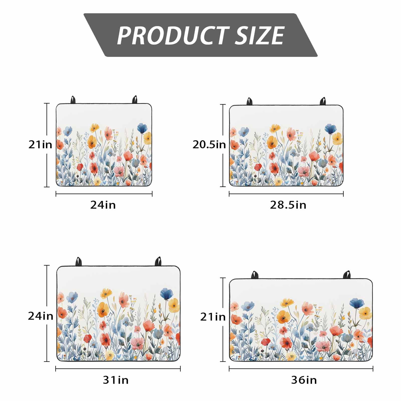 Spring Floral Stove Top Cover for Electric Stove, Heat-proof & Non Slip Glass Top Stove Cover Protector, Watercolor Elegant Summer Botanical Kitchen Flat Cooktop Rubber Mat 24x21 Inches