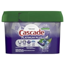Cascade Platinum Plus Dishwasher Detergent, Mountain Scent, 28 Count