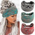 thumbnail image 1 of ZHAOCHENG Diademas Bufanda para el cabello con nudo ancho Banda para el cabello con estampado floral, 1 of 5