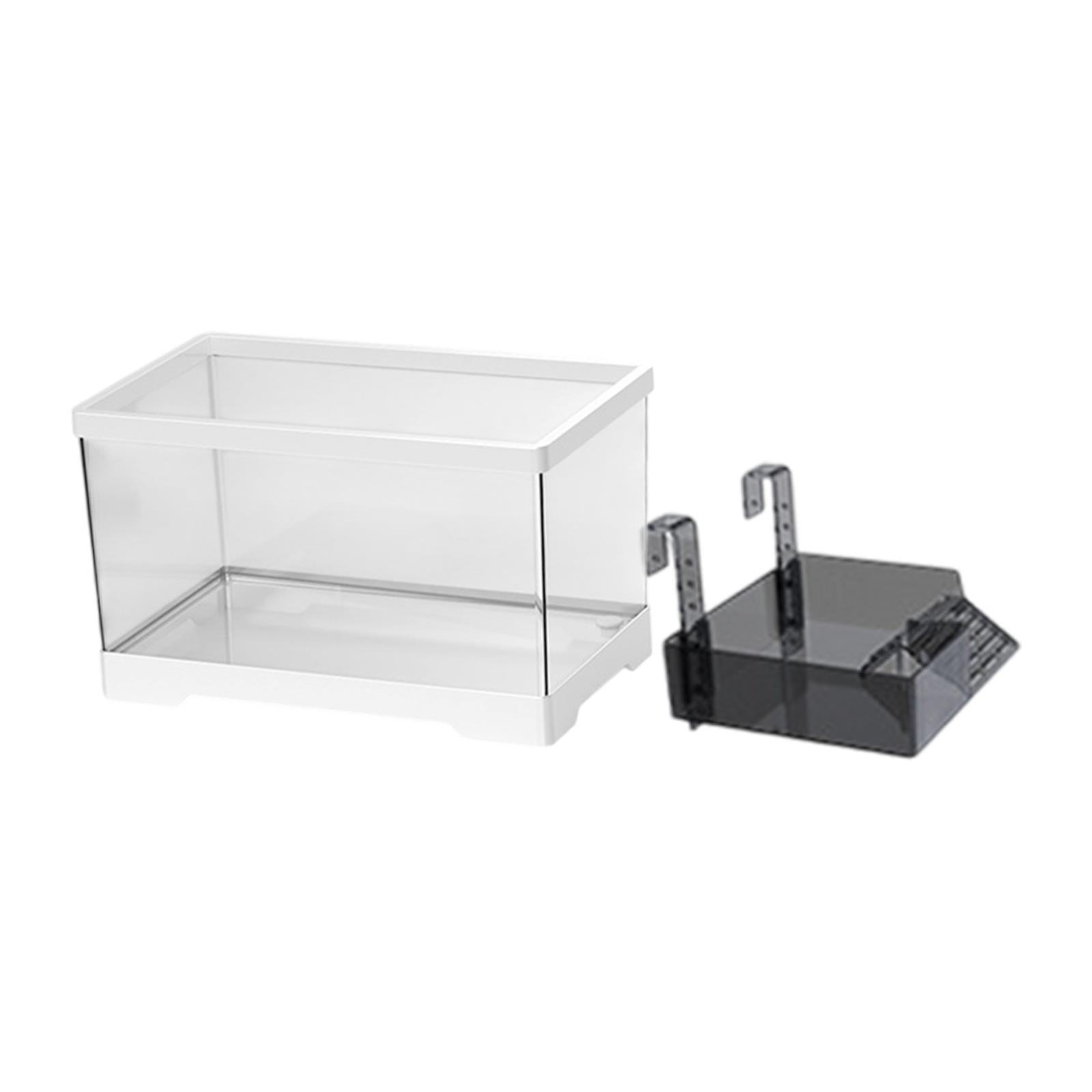 CarpNettore Turtle Tank Aquarium Tortoise Enclosure Starter Kit Hideout Reptile Tank with Basking Platform Aquatic Terrarium for Breeding L with Platform
