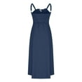 thumbnail image 7 of Womens Bustier Corset Dress Summer Casual with Slit Spaghetti Strap Formal Midi Flowy Dresses, 7 of 7