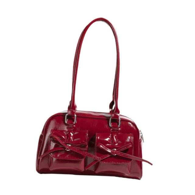 Bolso de hombro de piel sintética Salvador Rojo 28 cm x 17 cm