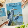 thumbnail image 5 of Lantern Press 1000 Piece Jigsaw Puzzle, Chesapeake, Virginia, Blue Herons, 5 of 5