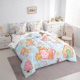 thumbnail image 3 of Feelyou Merry Christmas Child Bedding Comforter Set 7pcs, Winter Coffee Cake Queen Bedding Sets, Cartoon Xmas Tree Cabin Reversible Queen Sheet Sets, Luxury Bedroom Decor, 3 of 7