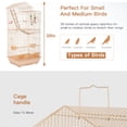 thumbnail image 6 of YRLLENSDAN 39 inch Roof Top Bird Cages, Parakeet Cages Medium Bird Cage Lovebird Cage for Small Cockatiel Canary Parakeet Sun Parakeet Pet Toy, Almond, 6 of 7