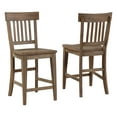 thumbnail image 6 of Steve Silver Company Riverdale 24"H Wood Counter Stool in Distressed Light Brown, 6 of 6