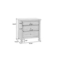 thumbnail image 4 of Maklaine Modern 3-Drawer Wood Nightstand with USB-C in Brown, 4 of 11