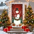 thumbnail image 1 of Cubierta de puerta navideña, decoración multicolor de tela de poliéster con fácil instalación, cortina festiva de pared y puerta para celebraciones y fiestas navideñas, 90 x 180 cm, 1 of 6