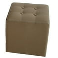 thumbnail image 2 of Benjara Fabric Covered Storage Ottoman with Button Tufted Lift Top, Set of 2, Brown, 2 of 5