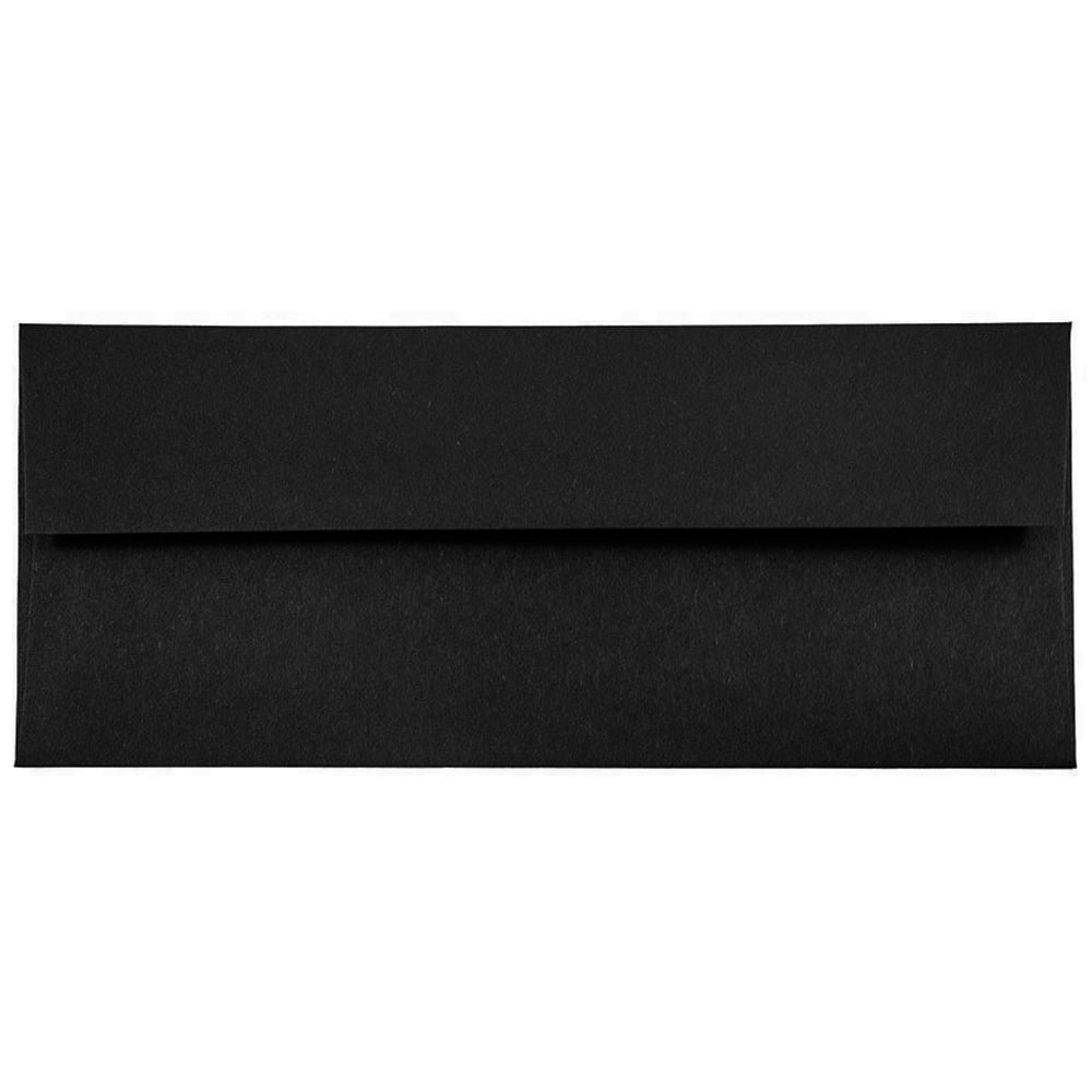 JAM Paper No. 10 Business Stationery Set, 4 1/8 x 9 1/2, Black Linen, 50/Pack