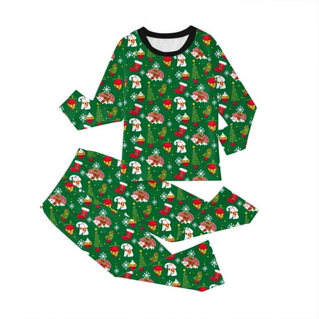 

Bjutir Cute Outfits Set For Boys Girls Toddler Kids Christmas Pajamas Cotton Long Sleeve Matching Holiday Set Kids Xmas Jammies