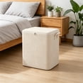 thumbnail image 4 of Lzobxe Large Capacity Cube Storage Organizer with Zippered Lid and Handles, Fabric Foldable Clothes Storage Bins for Bed Sheets, Pillows and Toys, 4 of 7