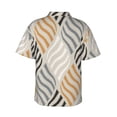 thumbnail image 3 of Bixox Men's Hawaiian Shirts Men's Geometric Print Short-Sleeve Shirt-Small, 3 of 8