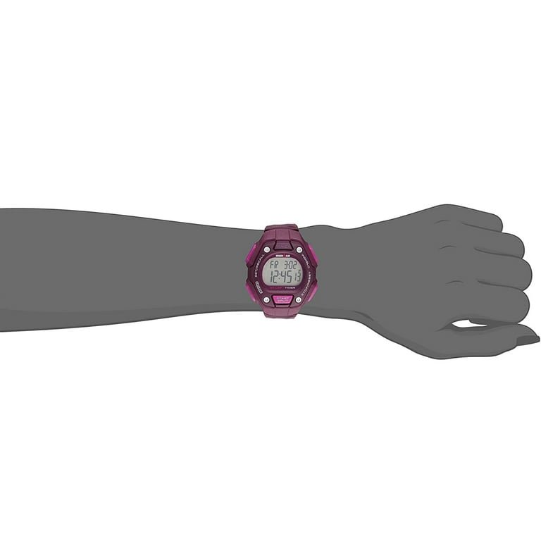 Timex Women s Ironman 30 Lap Digital Quartz 100m Plum Resin Watch
