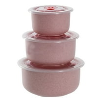 EGYMEN Microwaveable Bento Lunch Box, Fresh-keeping Round Meal Prep Containers with Lids, Set of 3 Food Grade Plastic Lunch Boxes for Home, Office, and Outdoor Use