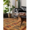 thumbnail image 4 of Unique Loom Fars Collection Area Rug - Mesquite (6' 1" x 9' Rectangle Tan/Red), 4 of 7