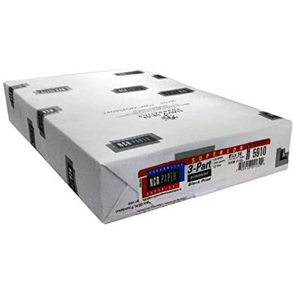 Limited Papers(TM) Paper, Carbonless Sheets, Superior, Pre Collated, Multi Part, Bond Finish. (3-Part Straight 8.5 x 14, White/Canary/Pink (5910), 20 Ream)