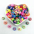 thumbnail image 1 of Cuentas de arcilla polimérica en forma de corazón, abalorios sueltos espaciadores para fabricación de joyas, accesorios de pulsera hechos a mano, 10mm, 30/60 piezas, 1 of 4