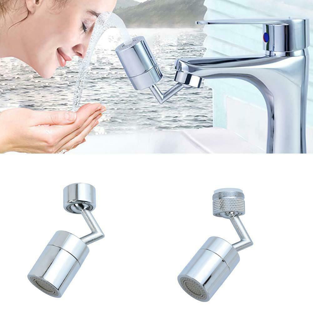 Universal Basin Lengthen Extender Rotatable Splash Water Filter Nozzle Tap Head with 2 Water Outlet Modes 720 Degree Swivel Movable Universal Water Tap 