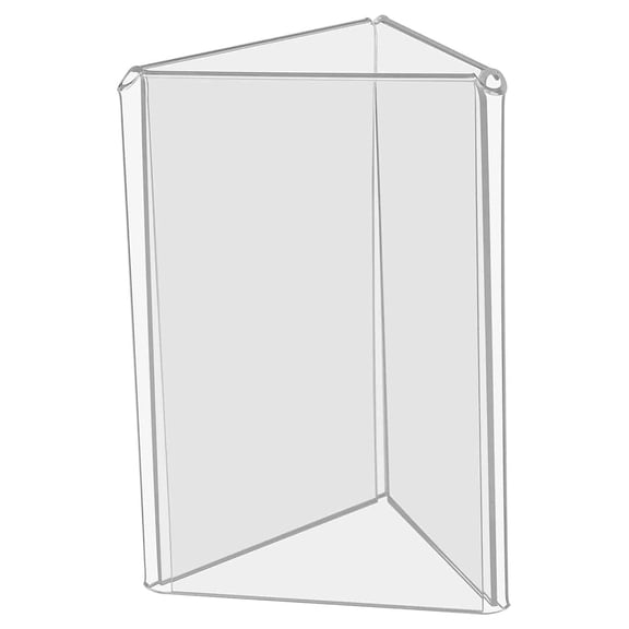 4 Pack Sign Holder 4 x 6 Inch 3 Sided Table Clear Acrylic Display Literature Frame Multi-Sided Table Tent Menu Ad Display by