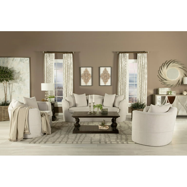 Kamilah Upholstered Chair with Camel Back Beige Walmart