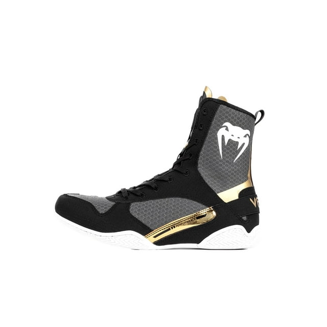 Zapatos de boxeo Venum Elite negro/blanco-dorado para hombre