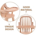 thumbnail image 3 of SHISUYAN 1Set Mini Chair Adorns Wooden Brown For Miniature Collection Items, 3 of 9