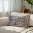 thumbnail image 3 of Blue Beige Vintage Body Pillow Cover, Pillowcase Protectors with Zipper, Breathable Decorative Throw Pillow Case Cover, Modern Geometric Abstract Art Ethnic Pillow Shams for Couch Sofa 24x36Inch, 3 of 8