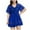 Blue, variant on Bigersell Plus Size Tankinis Swimwear for Women Lace V-Neck Short Sleeve Bathing Suits Swim Dress Swimsuits with Shorts Black 3XL