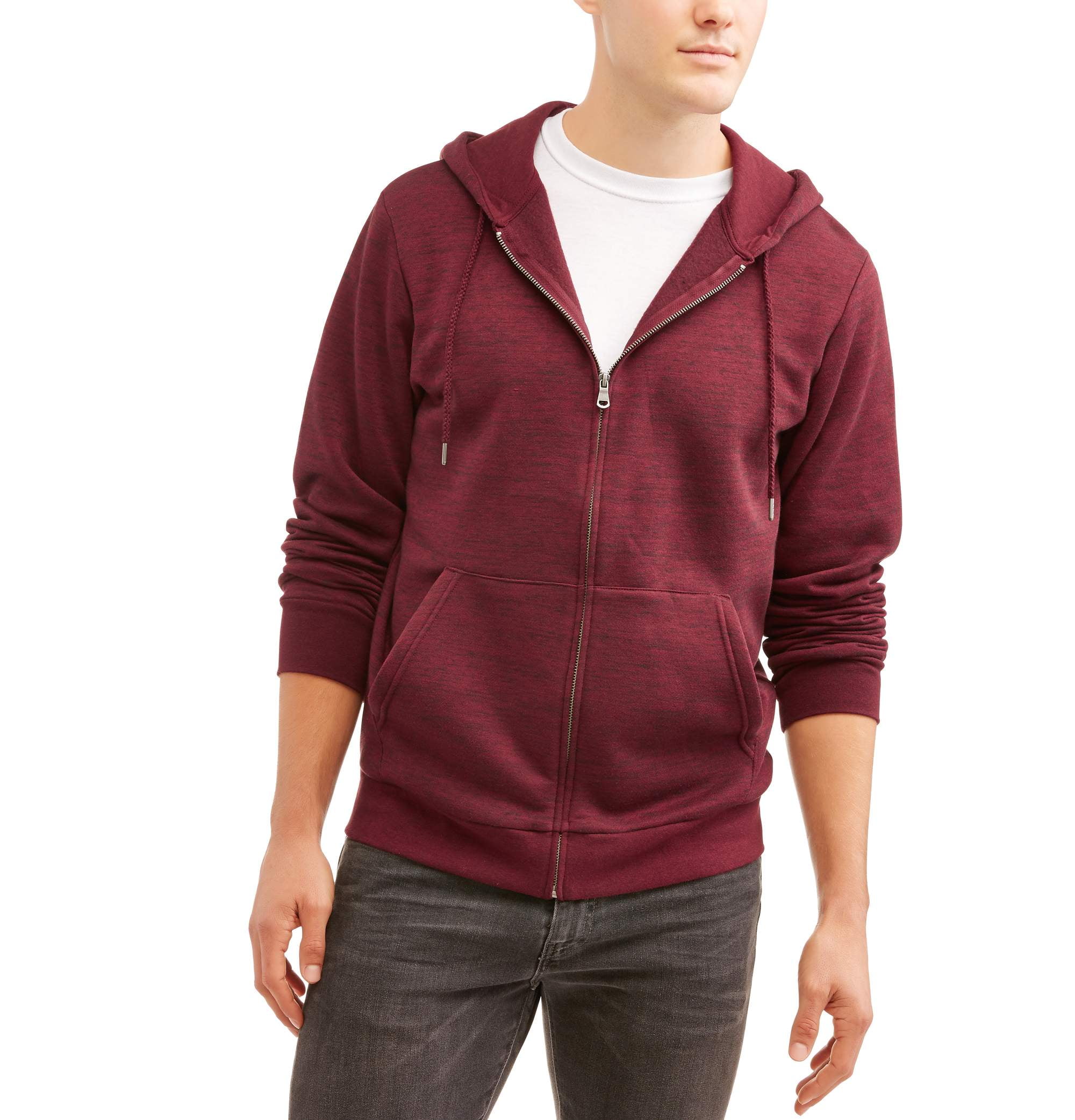 Men's Textured Full Zip Hoodie - Walmart.com