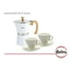 thumbnail image 2 of HUDSON VALLEY | Set Cafetera Italiana de Aluminio 290 ml, ideal para 6 tazas + 2 Pocillos y 2 Platos de Cerámica, Cafetera Moka Clásica para Café Espresso, Compacta y Duradera, Color Blanco, 2 of 5