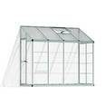 thumbnail image 6 of Palram - Canopia Hybrid 4' x 8' Polycarbonate/Aluminum Lean-To Greenhouse – Silver - with Roof Vent, 6 of 12