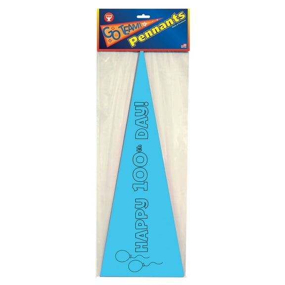 Hygloss Happy 100th Day Paper Pennants, Pack of 36