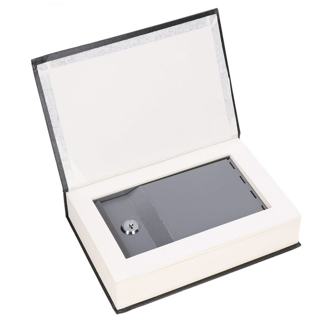 Coffre-Fort Livre de Diversion, Coffre-Fort Livre de Simulation avec 2 Clés Boîte en Métal Coffre-Fort Serrure à Combinaison Boîte de Collection Cachée Noir