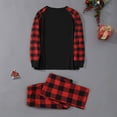 thumbnail image 4 of Christmas Matching Family Pajamas 2 Piece Xmas Women Family Sleepwear Long Sleeve Round Neck Mom Plaid Animal Print Top Pants Lounge Set Relaxed Fit Home Wear Loungewear Womens Winter Pajamas, 4 of 4