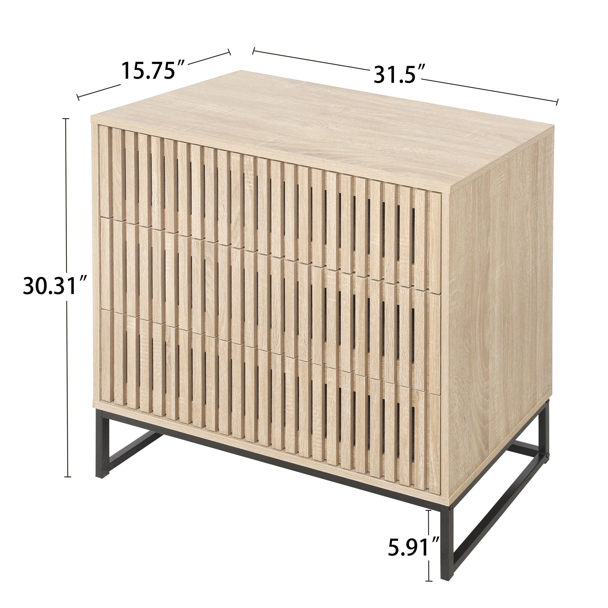 Resenkos Nightstand, Accent Storage Cabinet with 3 Drawer, End Table Suitable for Living Room, Natural Resenkos Nightstand, Accent Storage Cabinet with 3 Drawer, End Table Suitable for Living Room, Natural