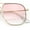 Gold - Pink, variant on Oversized Iconic Plastic Nose Bridge Rectangle Officer Racer Sunglasses Black - Smoke