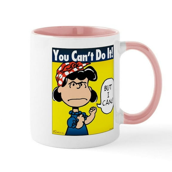 CafePress - Lucy The Riveter Mug - 11 oz Ceramic Mug - Novelty Coffee Tea Cup